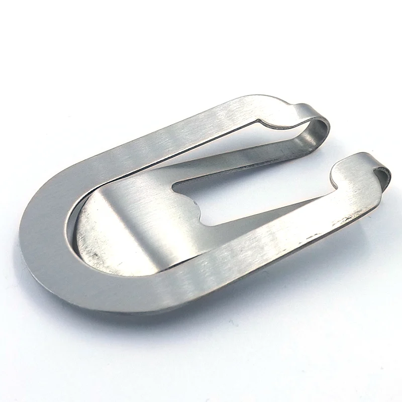 Clip para Billetes Plateado Acero Ancho Moderno