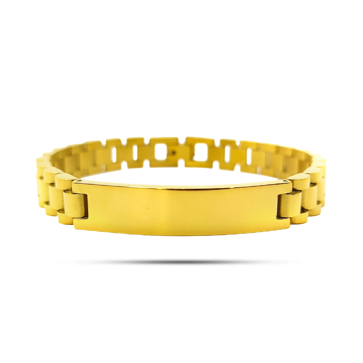 Pulsera Acero Esclava Extensible Reloj Elegante Placa