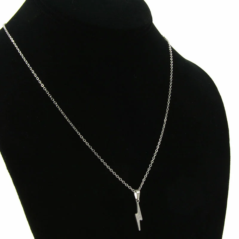 Set Joyeria Acero Inoxidable Plateado Rayo Rocker