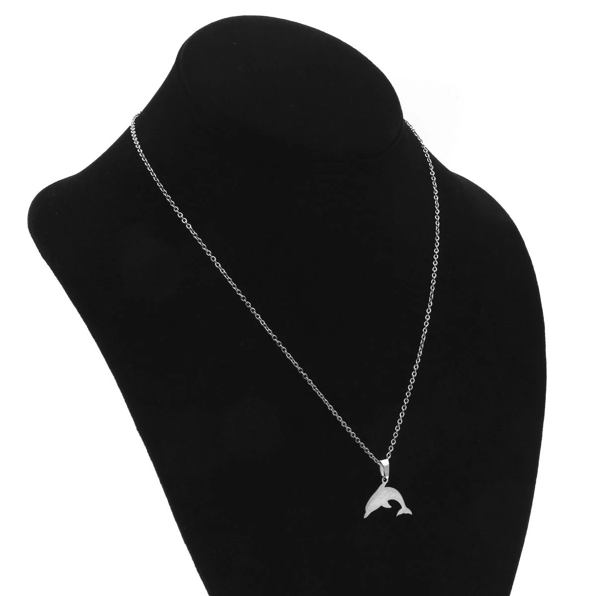 Set Joyeria Acero Plateado Delfin Simbolo Sabiduria
