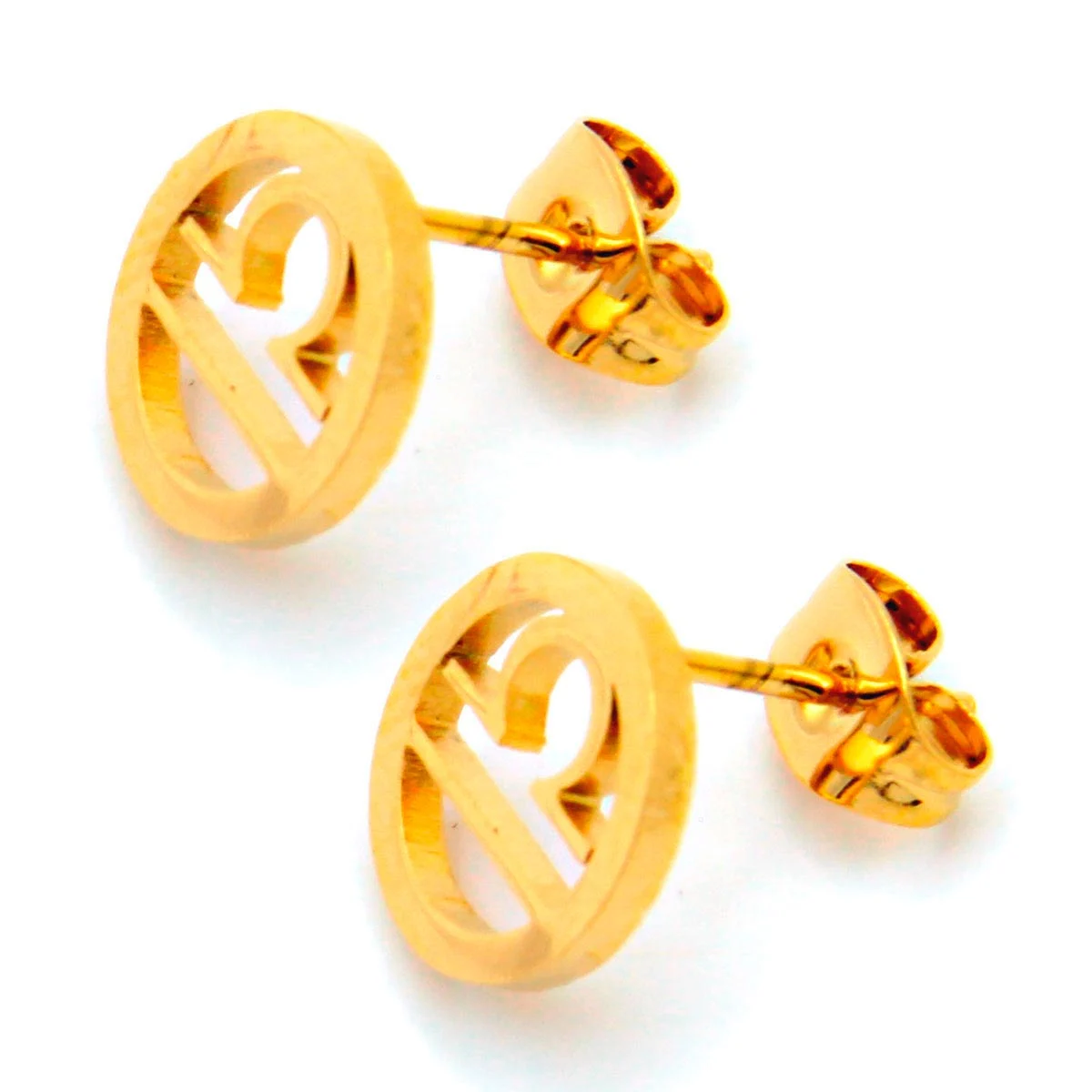 Set Joyeria Acero Dorado Signo Zodiacal Libra Horoscopo