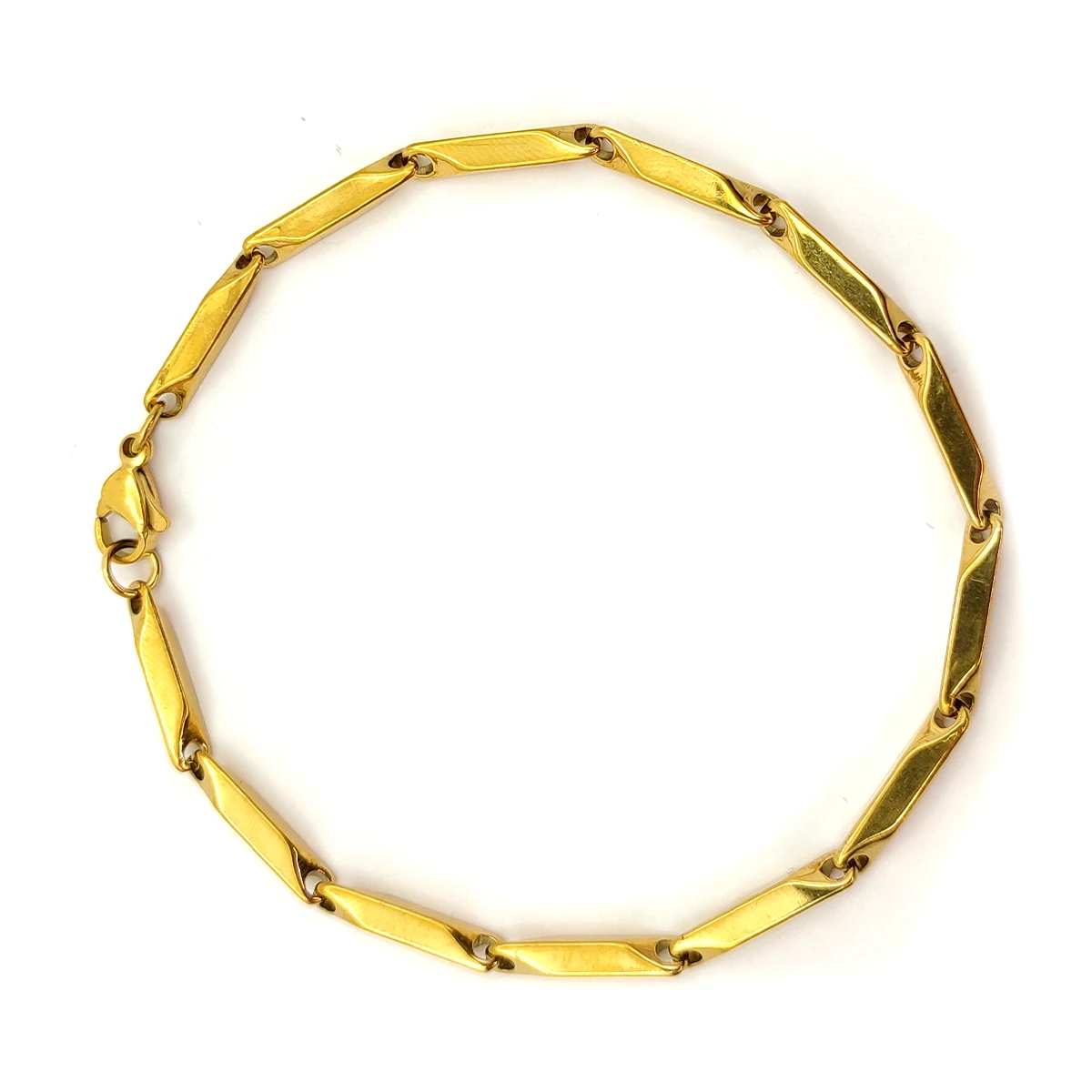 Pulsera Acero Inox Esclava Barra Pilares Elegante 3 mm