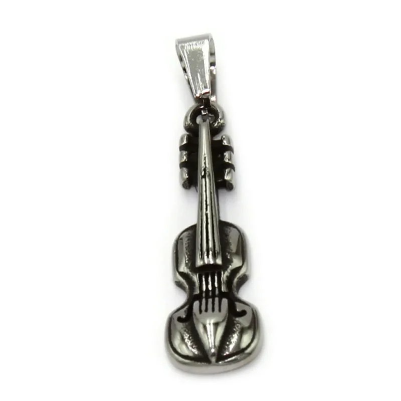Dije Acero PLateado Violín 4 Cuerdas Arco Instrumento