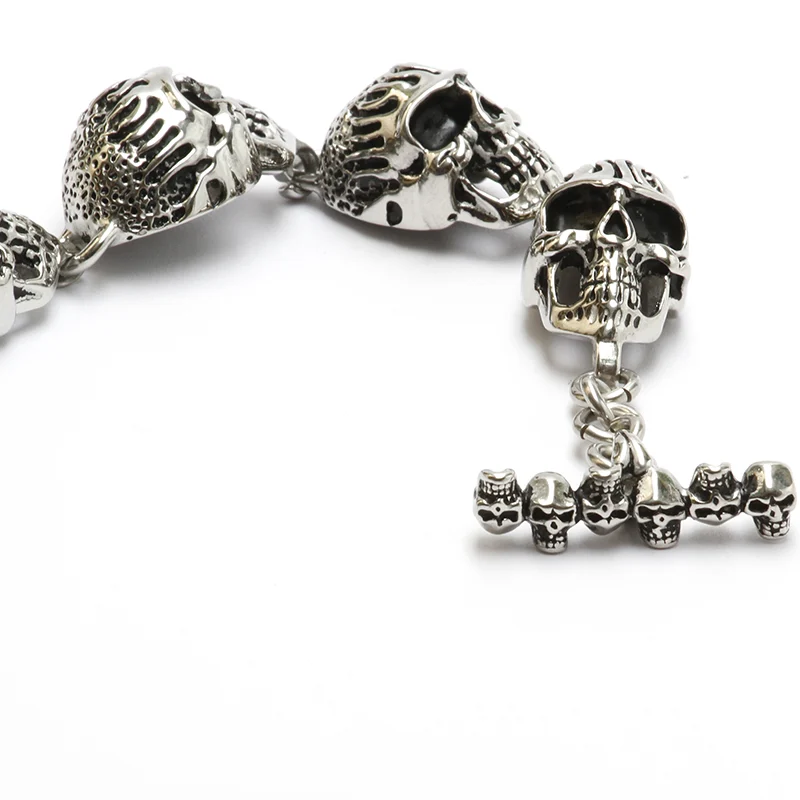 Pulsera de Acero Inoxidable Calavera Infernal