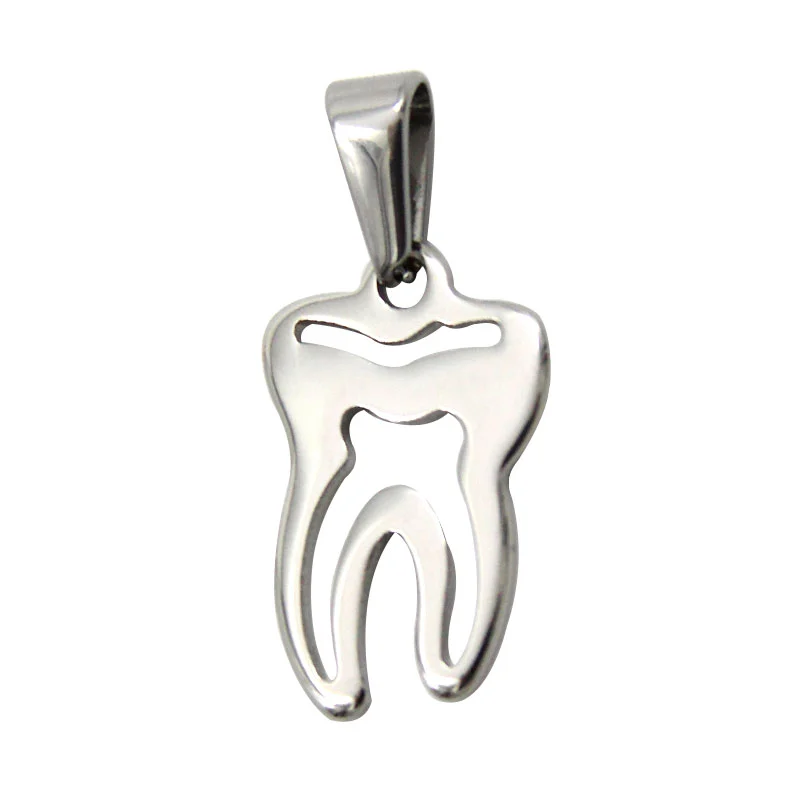 Dije Acero Inoxidable Plateado Muela Diente Dentista