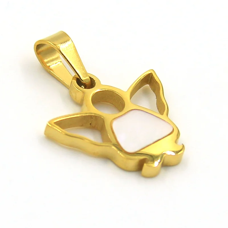 Dije Acero Dorado y Madre Perla Ángel de la Guarda
