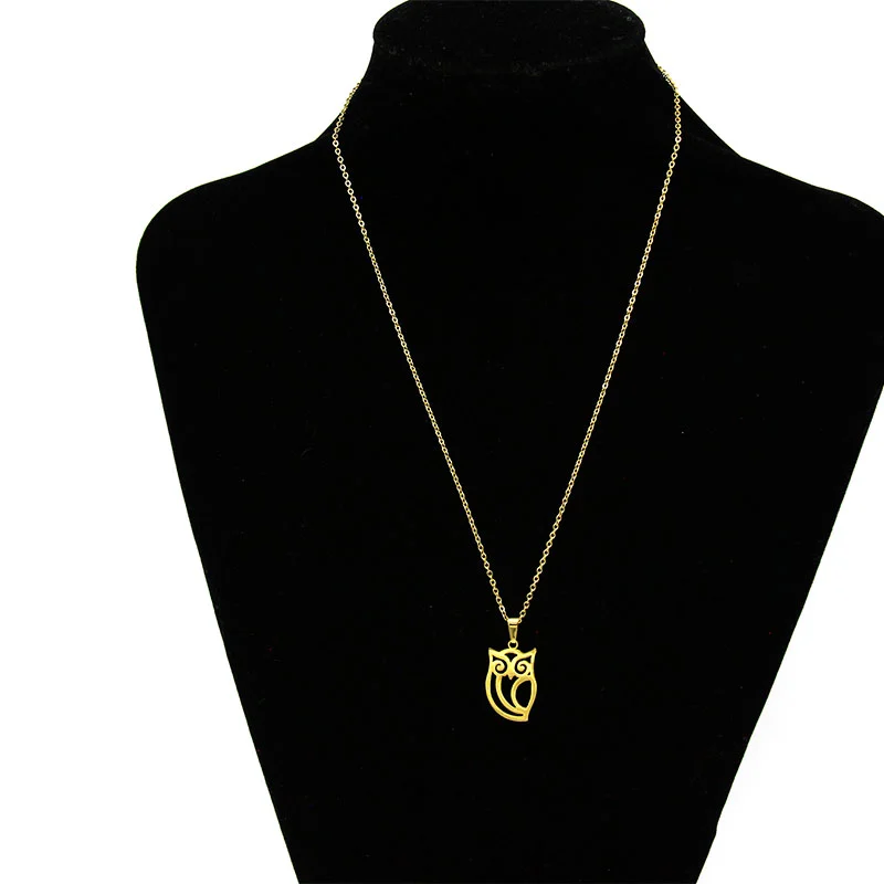 Set de Joyeria Dorado Cadena Aretes Dije Búho Lechuza