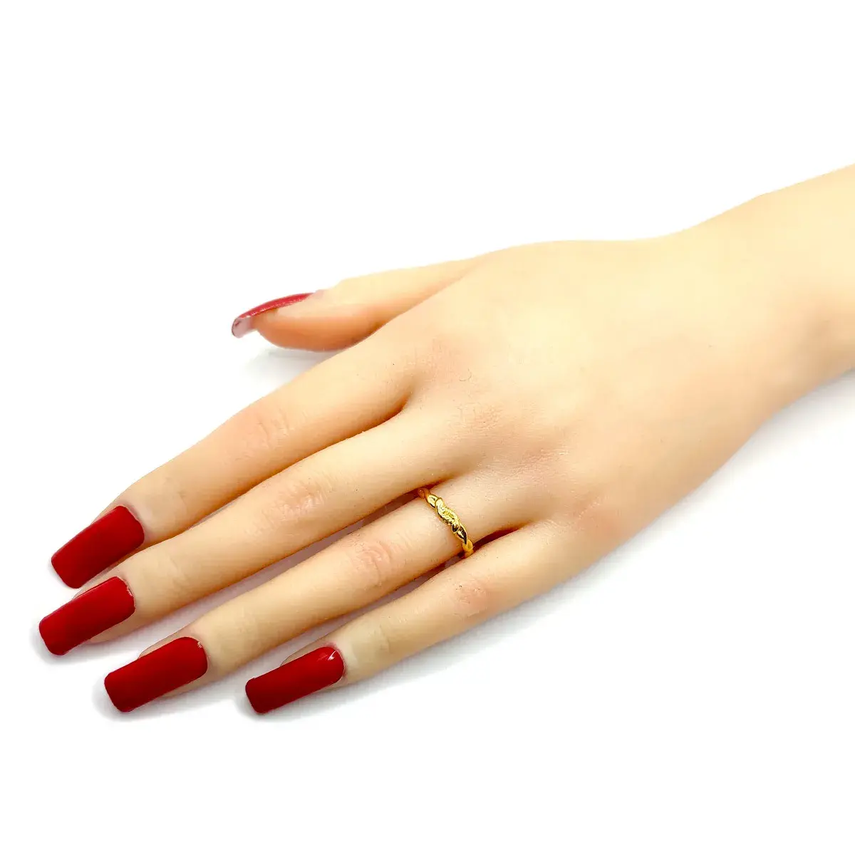 Anillo Acero Dorado Mujer Serpiente Entrelazada Ajustable