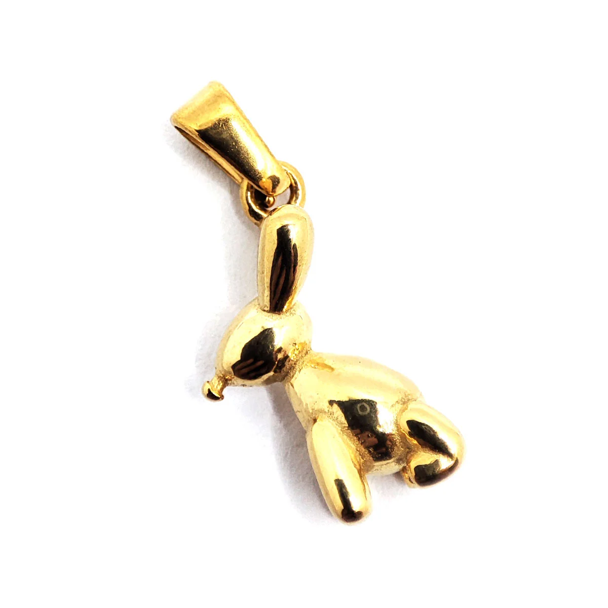 Dije Acero Dorado Conejo Sentado Globoflexia Conejito