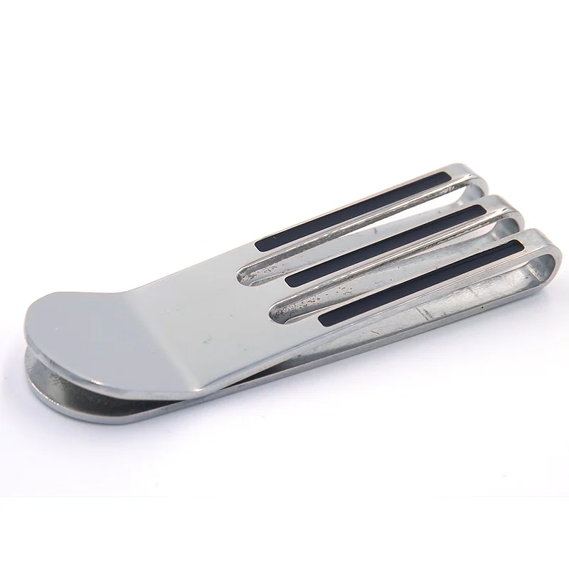 Clip para Billetes Plateado Abierto Triple Line