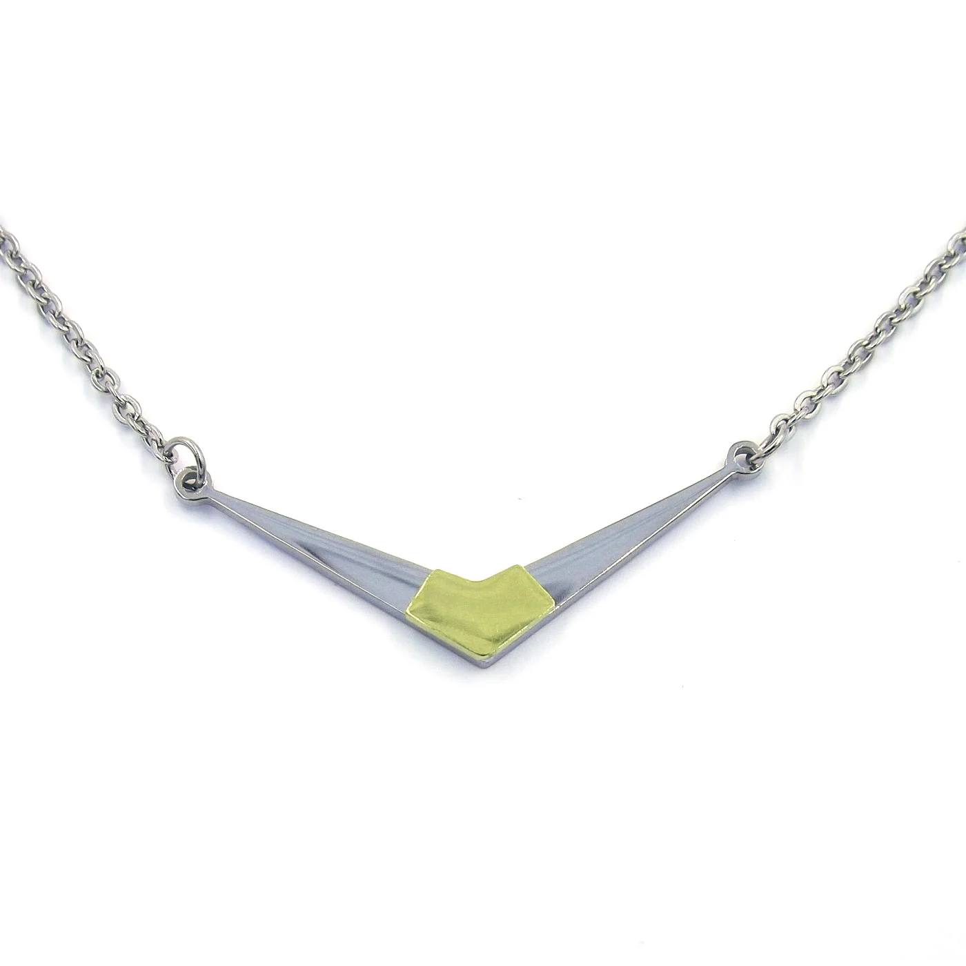 Collar Acero Inoxidable Plateado Boomegan Style