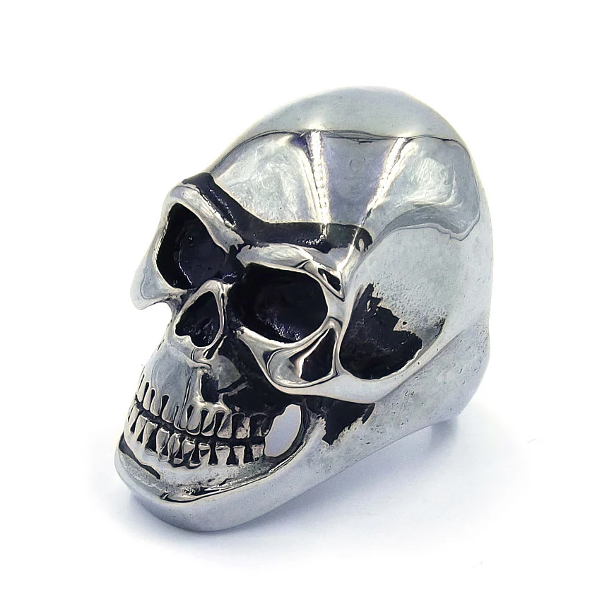 Anillo Acero Plateado Calavera Colossus Craneo Chopper