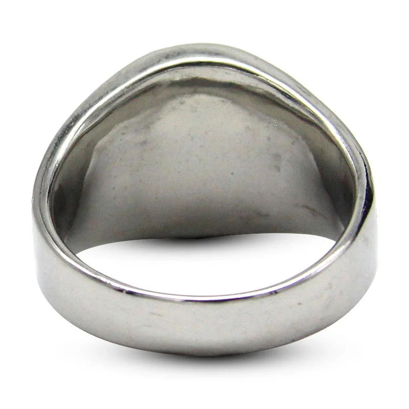 Anillo Hombre Acero Inoxidable Plateado Estrella 5 Picos