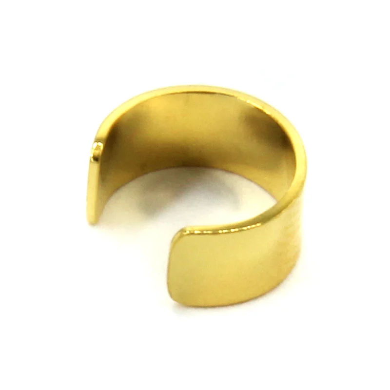 Ear Cuff Acero Inoxidable Dorado Liso 4mm