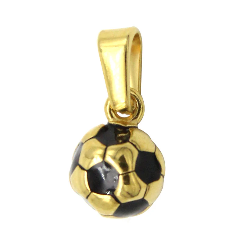 Dije Acero Inoxidable Dorado Balon Futbol Soccer Mini