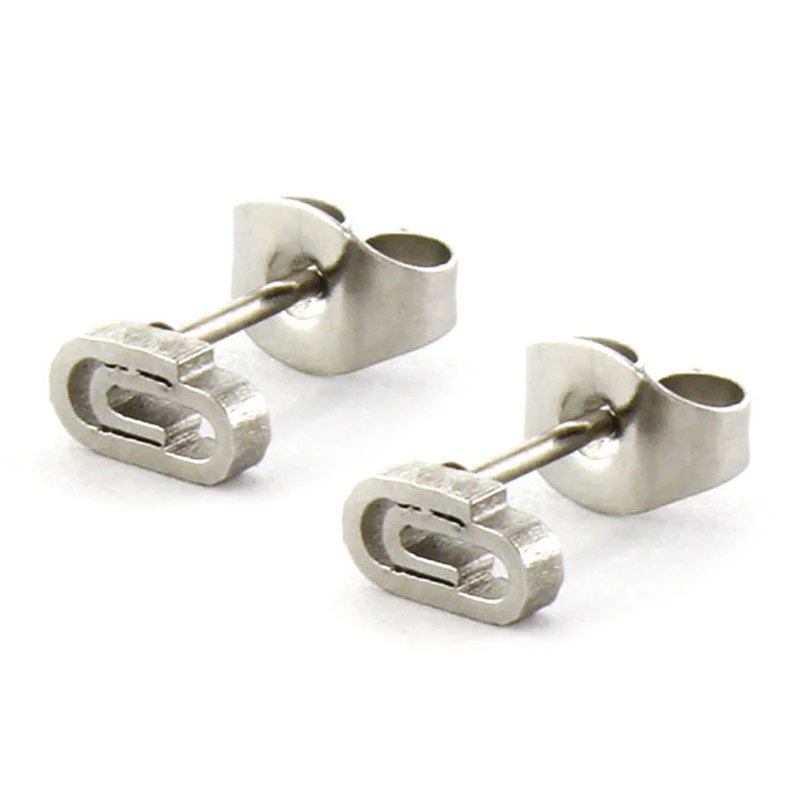 Aretes Tipo Broquel Acero Plateado Petite Clip Godin