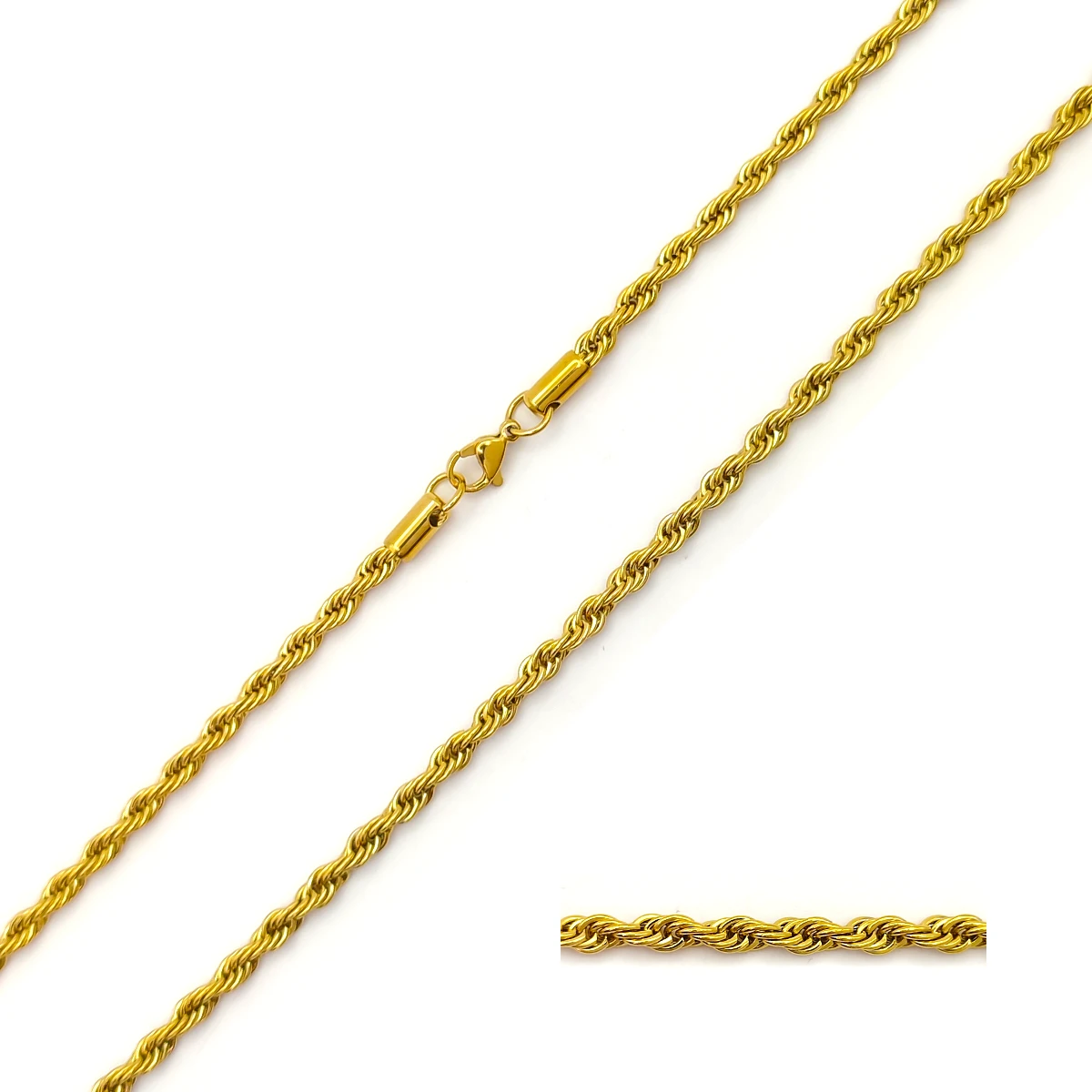 Cadena Acero Inoxidable Torzal  4 mm