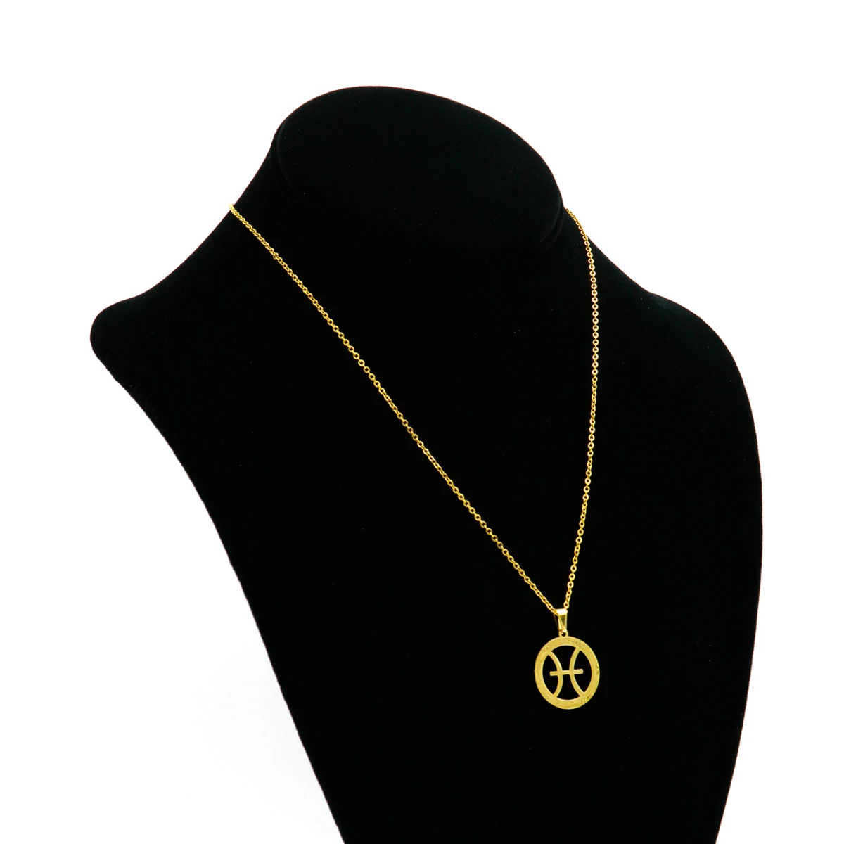 Set Joyeria Acero Dorado Signo Zodiacal Piscis Horoscopo
