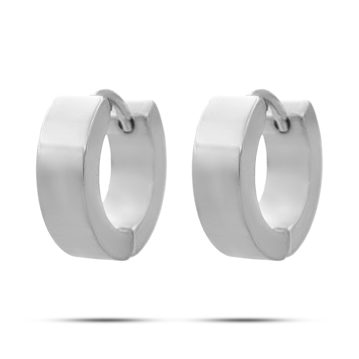 Aretes Acero Inox Arracadas Huggies Lisas Sencillas