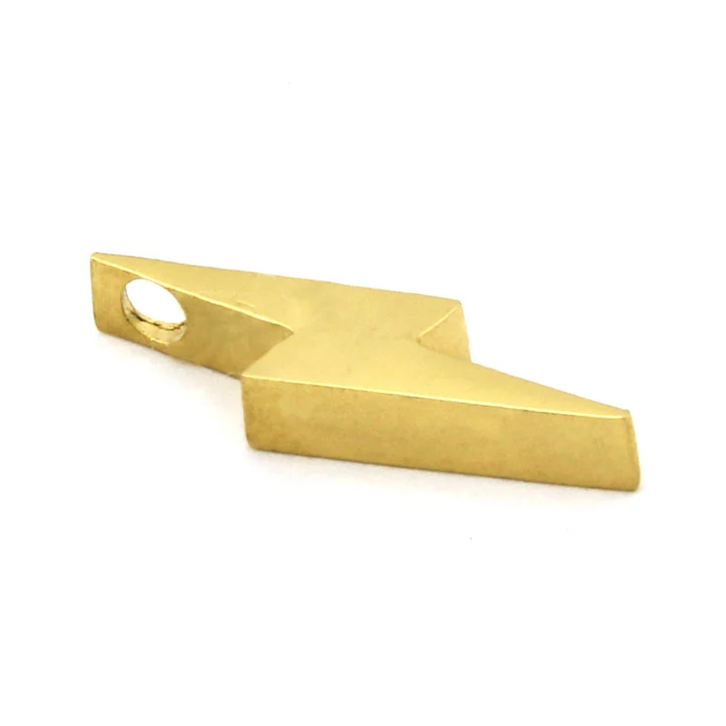 Dije Acero Inoxidable Dorado Rayo Vertical 16Mm x 5Mm