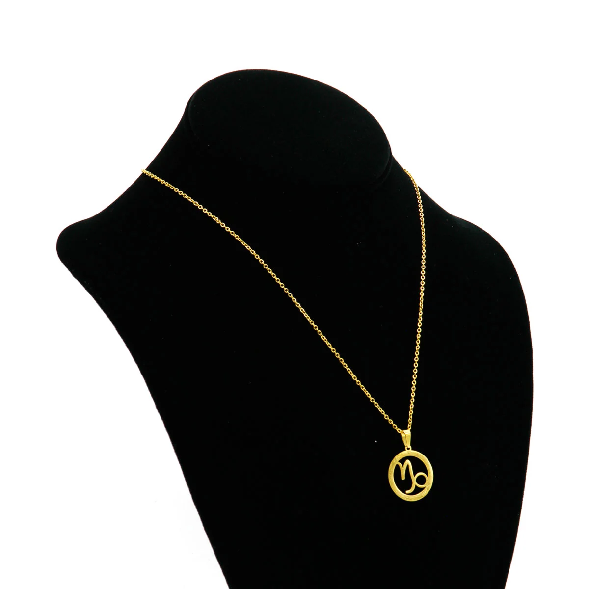 Set Joyeria Acero Dorado Signo Zodiacal Capricornio