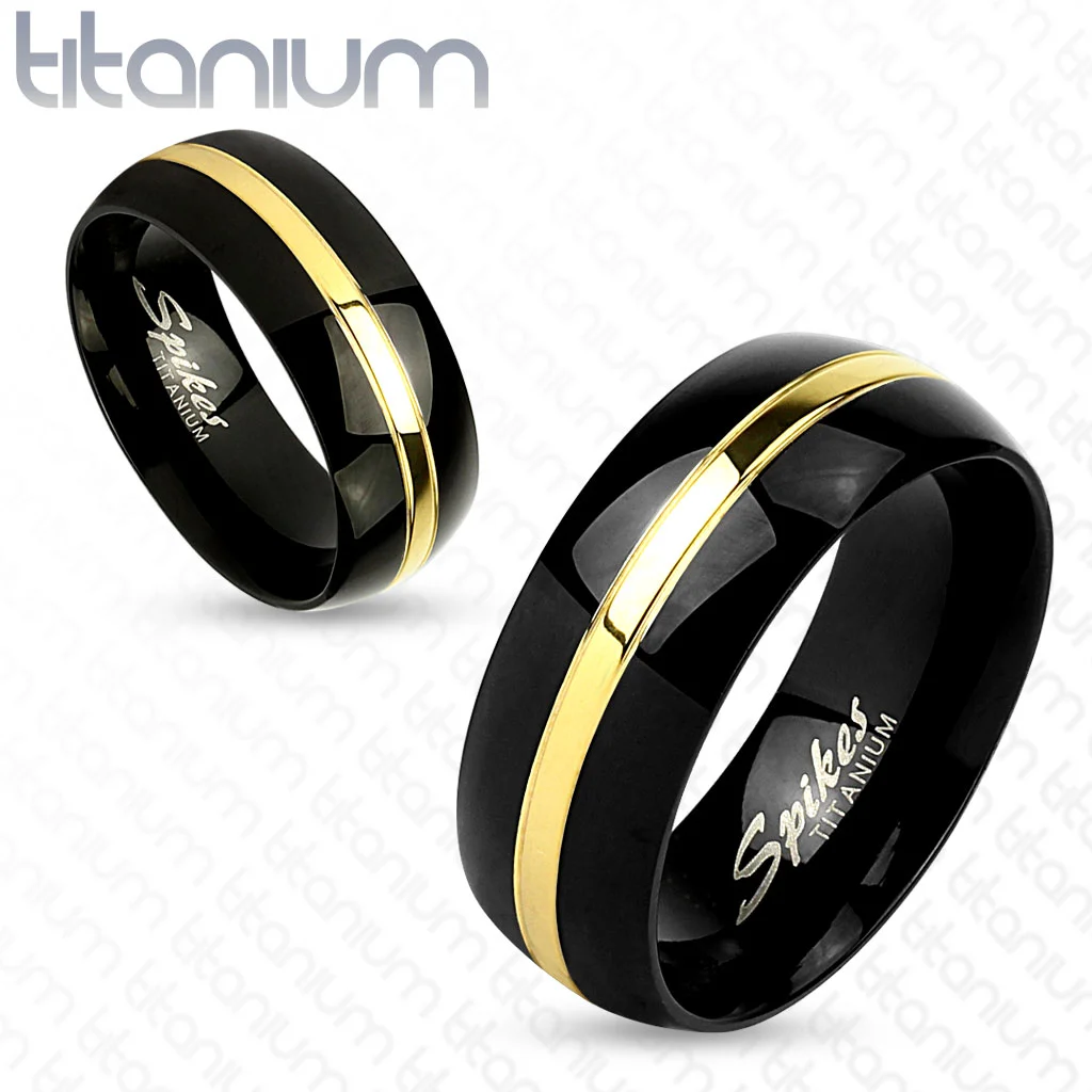 Anillo Titanio Argolla de Matrimonio Negro Max Prestige