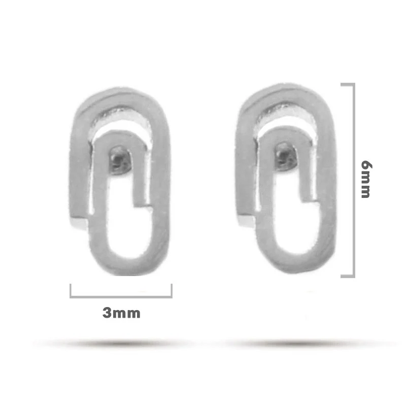 Aretes Tipo Broquel Acero Plateado Petite Clip Godin