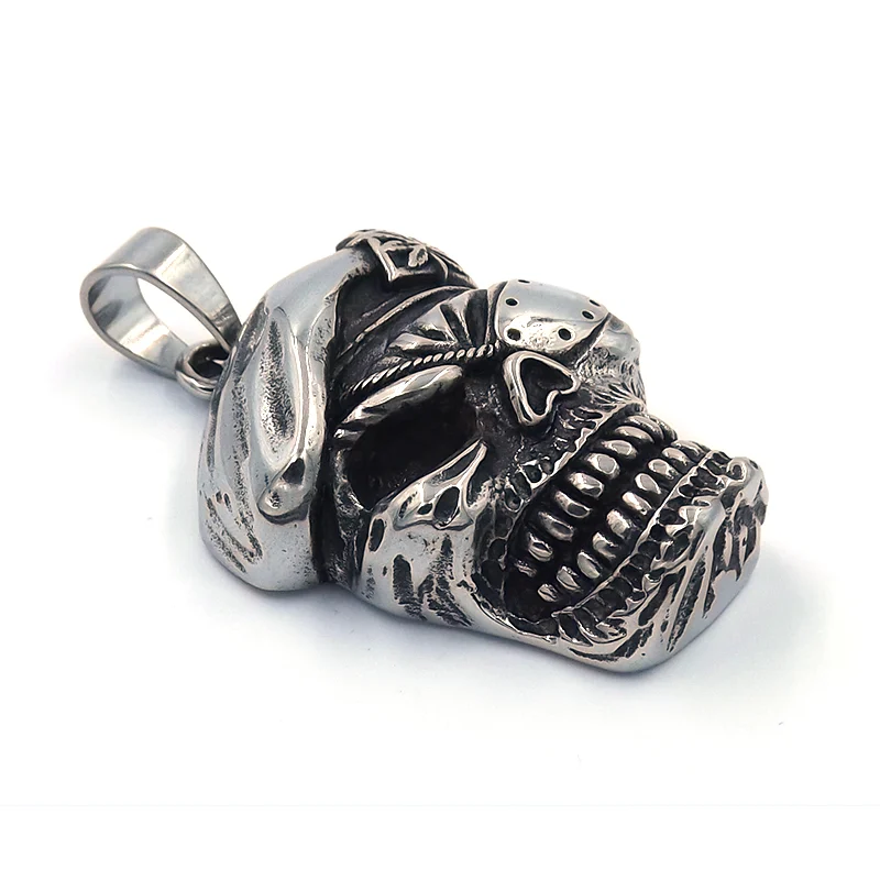 Dije Acero de Calavera Grupo Elite Mercenario