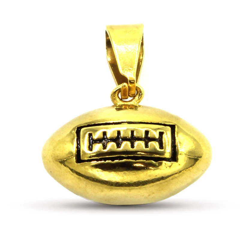Dije Acero Inoxidable Dorado Balon Futbol Americano Bowl