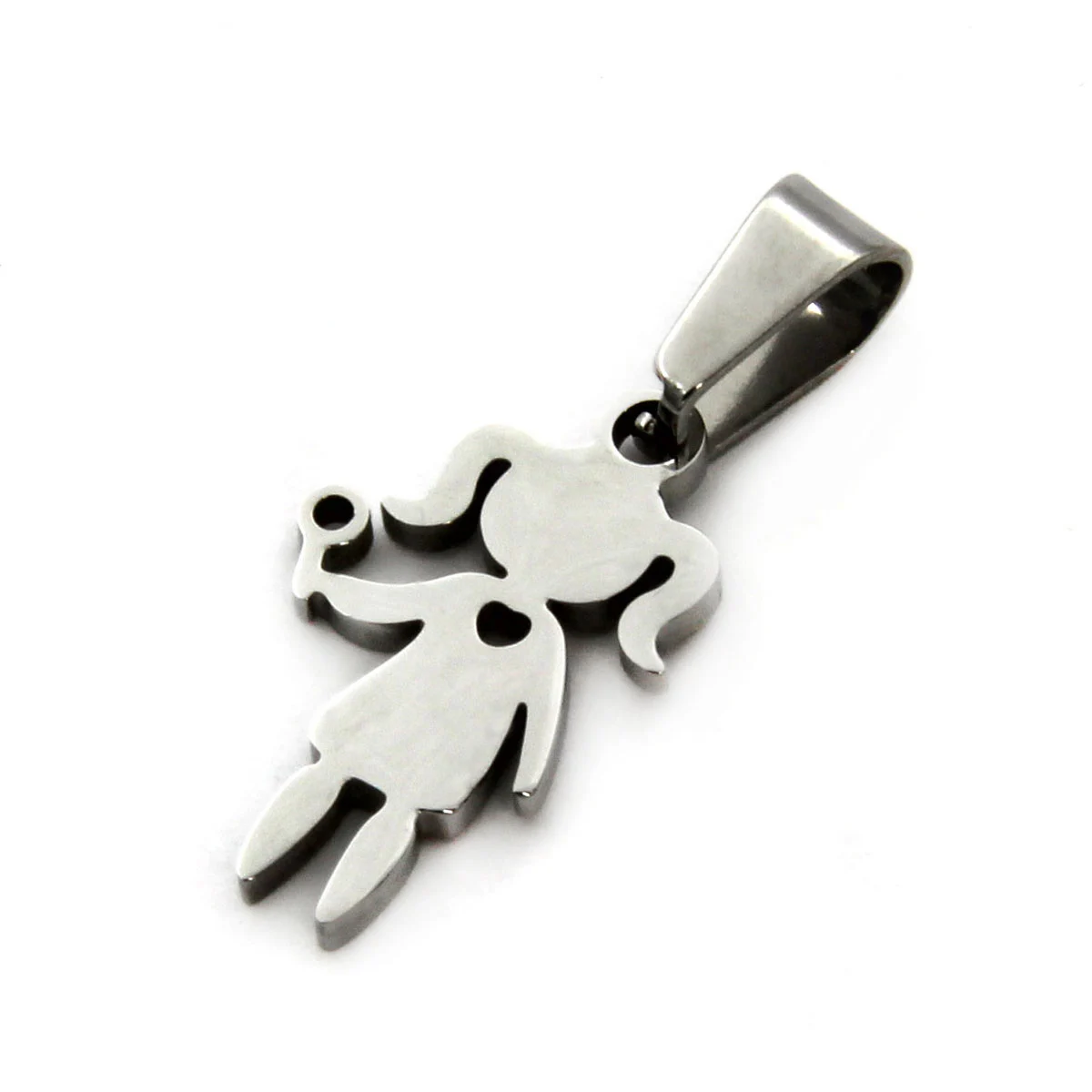 Dije Acero Inox Plateado Niña Pequeña Paleta Dulce 15mm