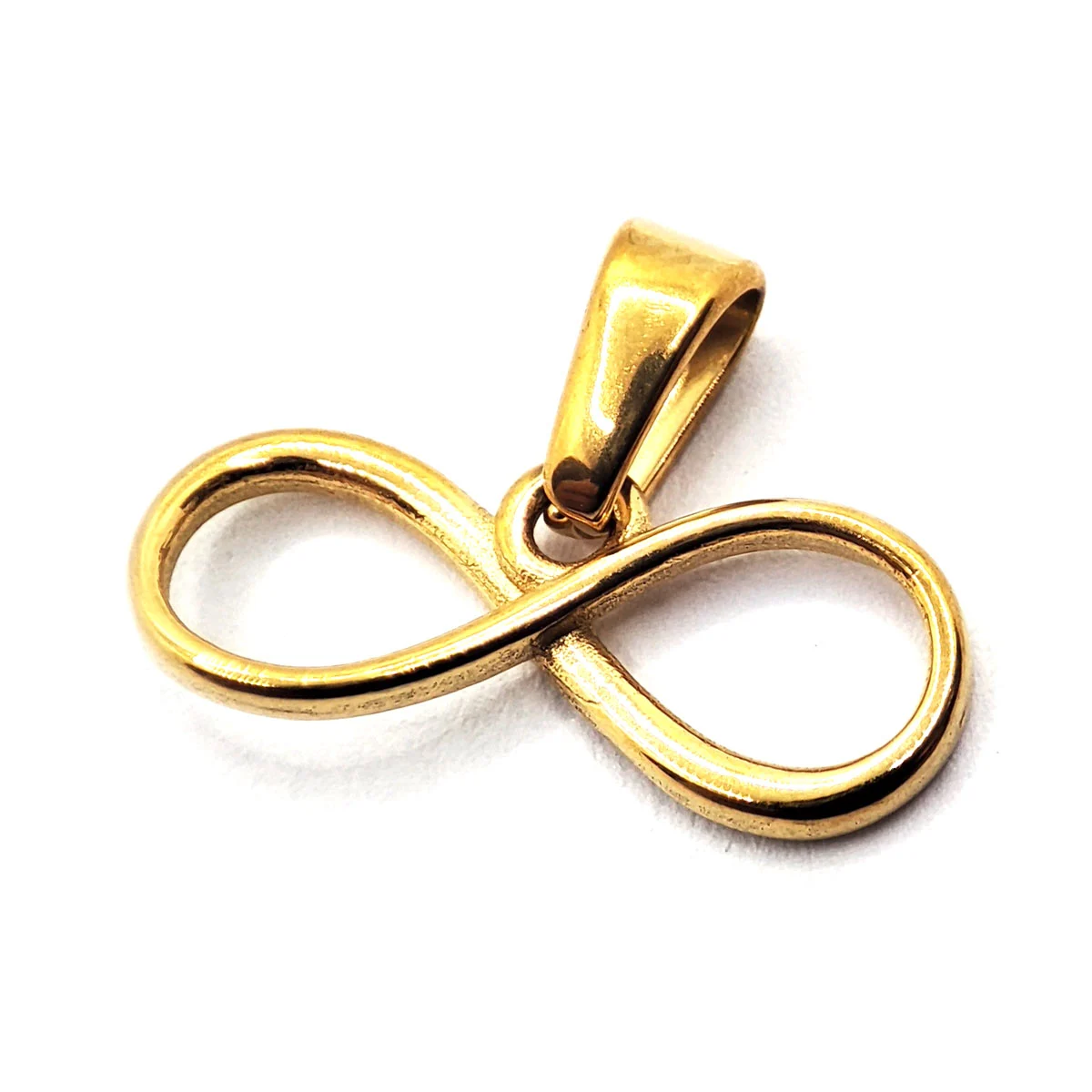 Dije Acero Dorado Infinito Amores Para Siempre 17 x 7 mm