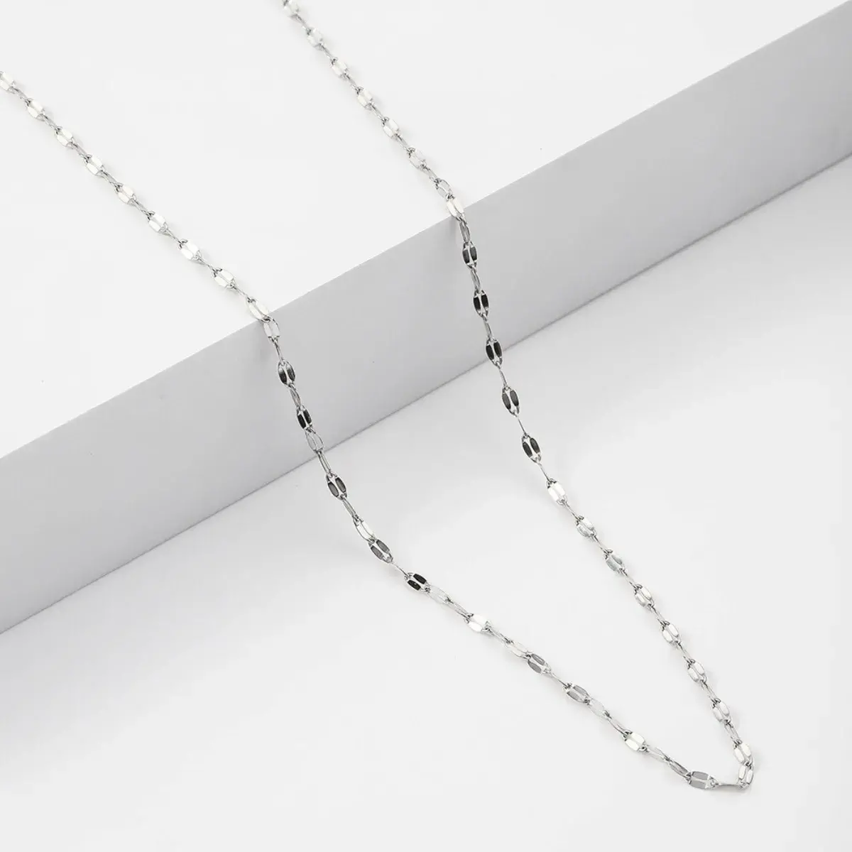 Cadena Acero Petatillo Delgada Elegante Sofisticada 2 mm