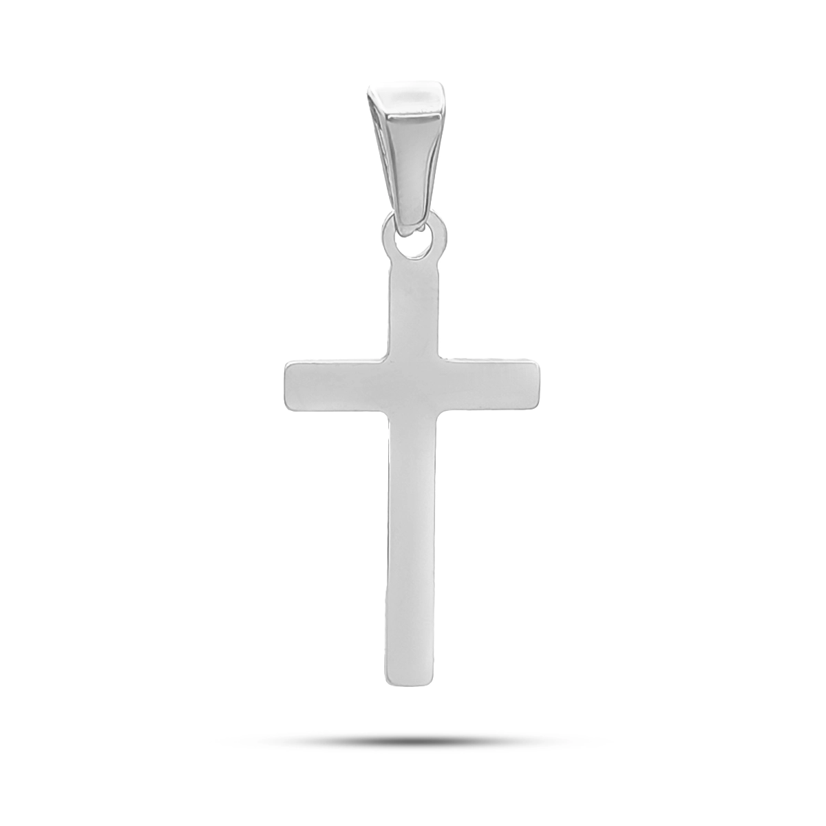 Dije Acero Inox Cruz Latina Sencilla Lisa Pulida 29 mm