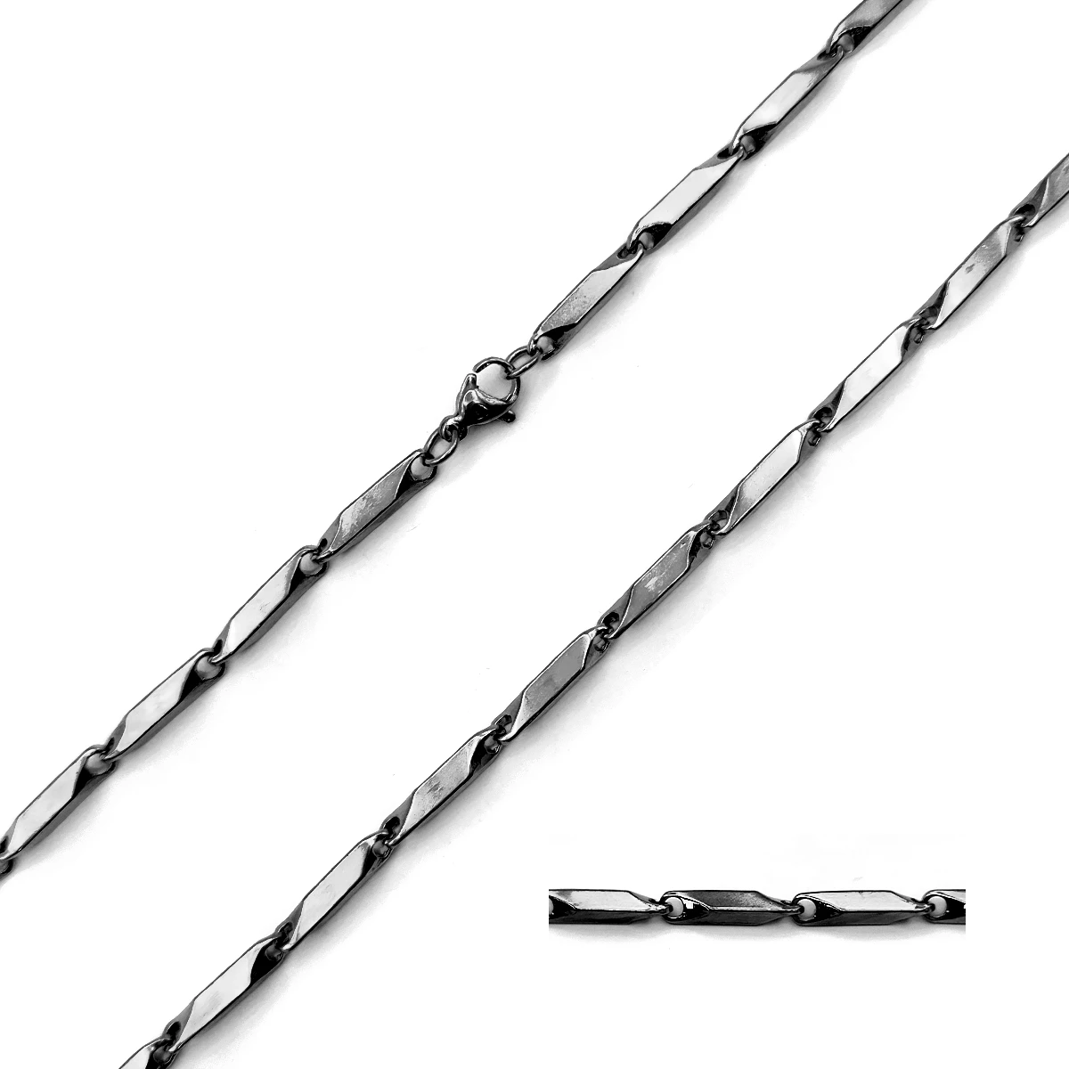 Cadena Acero Inox Eslabón Barra Pilares Moderna 3 mm