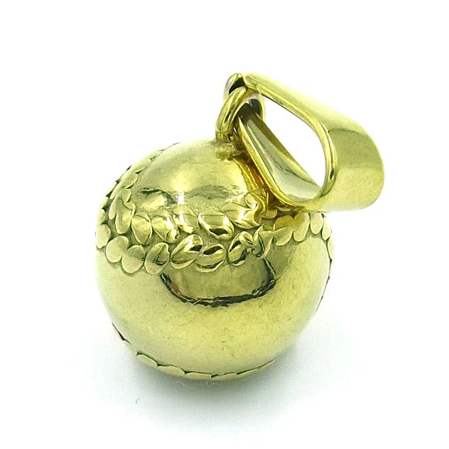 Dije Acero Dorado Pelota de Baseball Beisbol