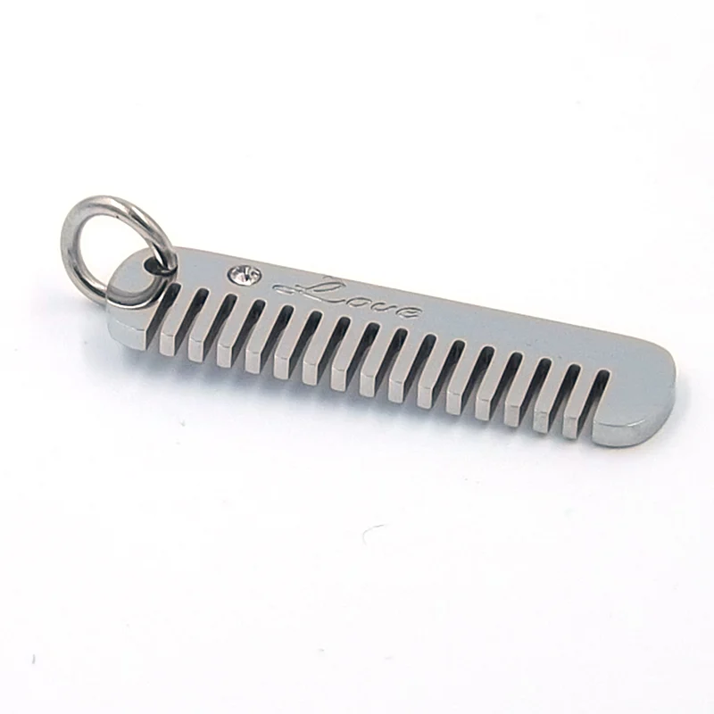 Dije de Acero Peine de Estilista Zirconia Love