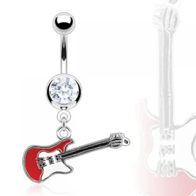 Piercing en el ombligo Diseño Guitarra Electrica