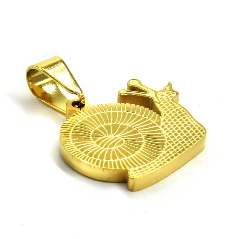 Dije Acero Inoxidable Dorado Caracol Animal Babosa