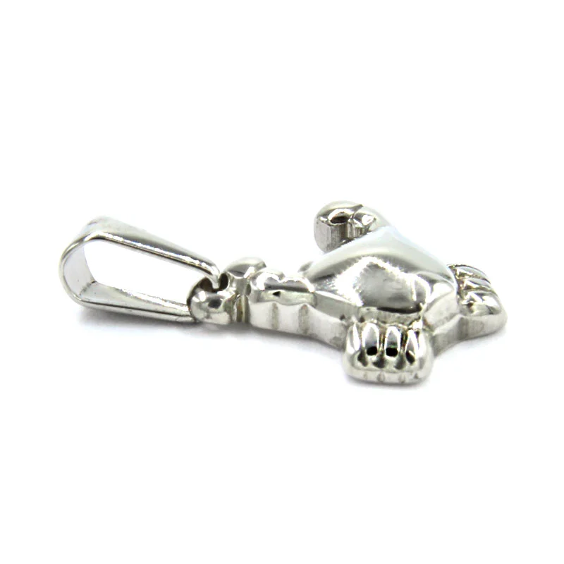 Dije Acero Inox Plateado Animal Cangrejo Playero Mar 21mm