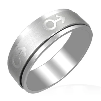 Anillo Acero Inoxidable Diseño Simbolo de Orgulllo Gay Hombre 2