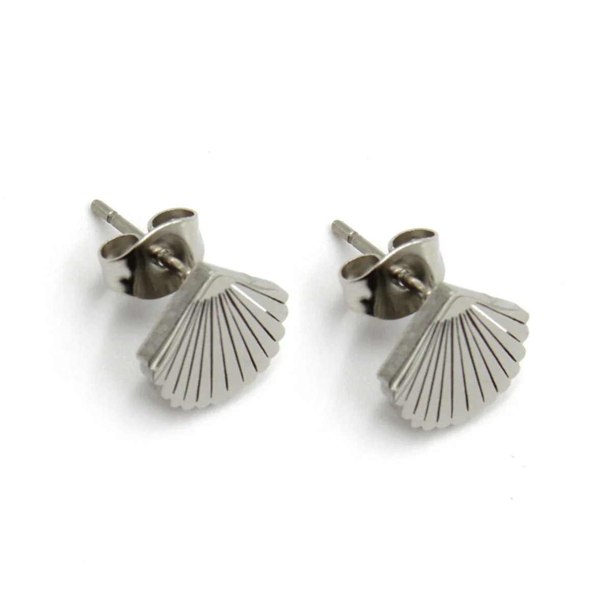 Set de Joyeria Plateado Cadena Aretes Dije Concha Marina