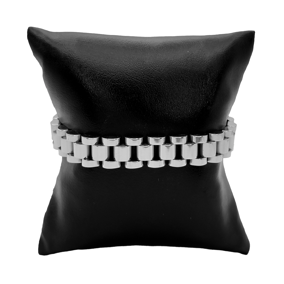 Pulsera Acero Plateado Extensible Reloj Elegante Pulida
