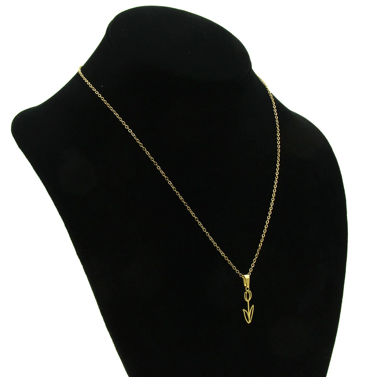 Set Joyeria Acero Dorado Bella Flor Romantica Tulipan