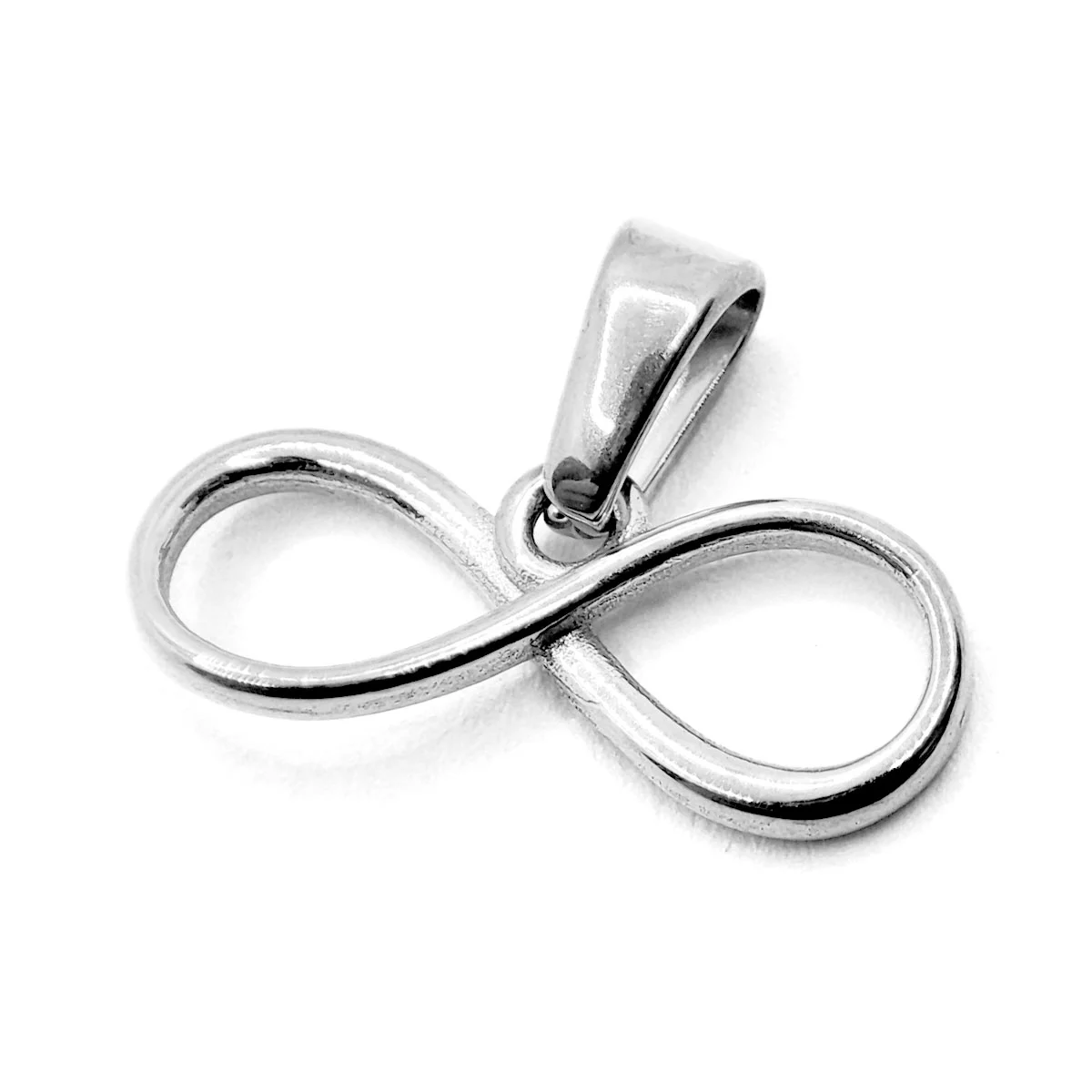 Dije Acero Plata Infinito Amores Para Siempre 17 x 7 mm