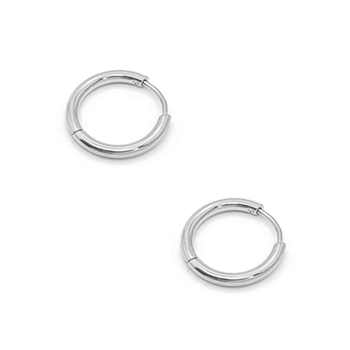 Aretes Acero Tipo Pendiente Huggies Aro Clásica 18 mm