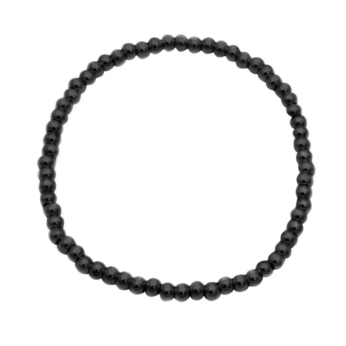 Pulsera Acero Inoxidable Balin Negro 4mm