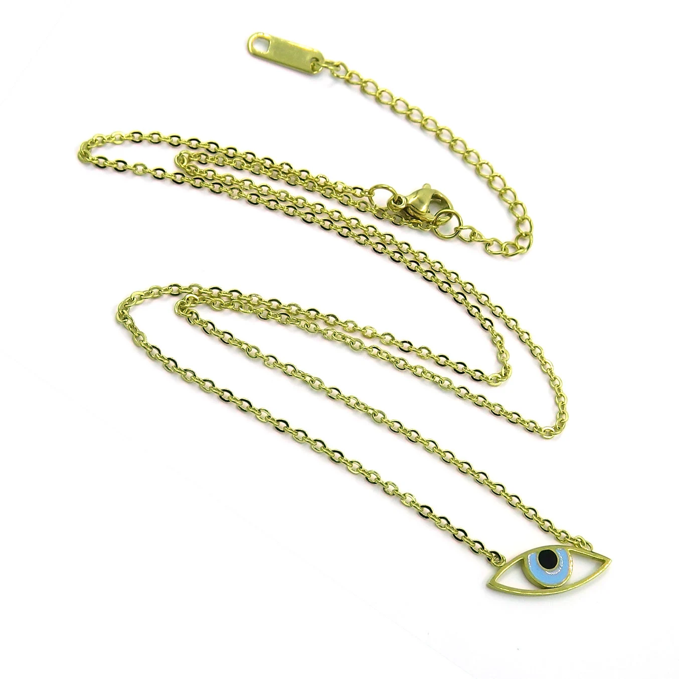 Collar Acero Inoxidable Dorado Ojo Egipcio