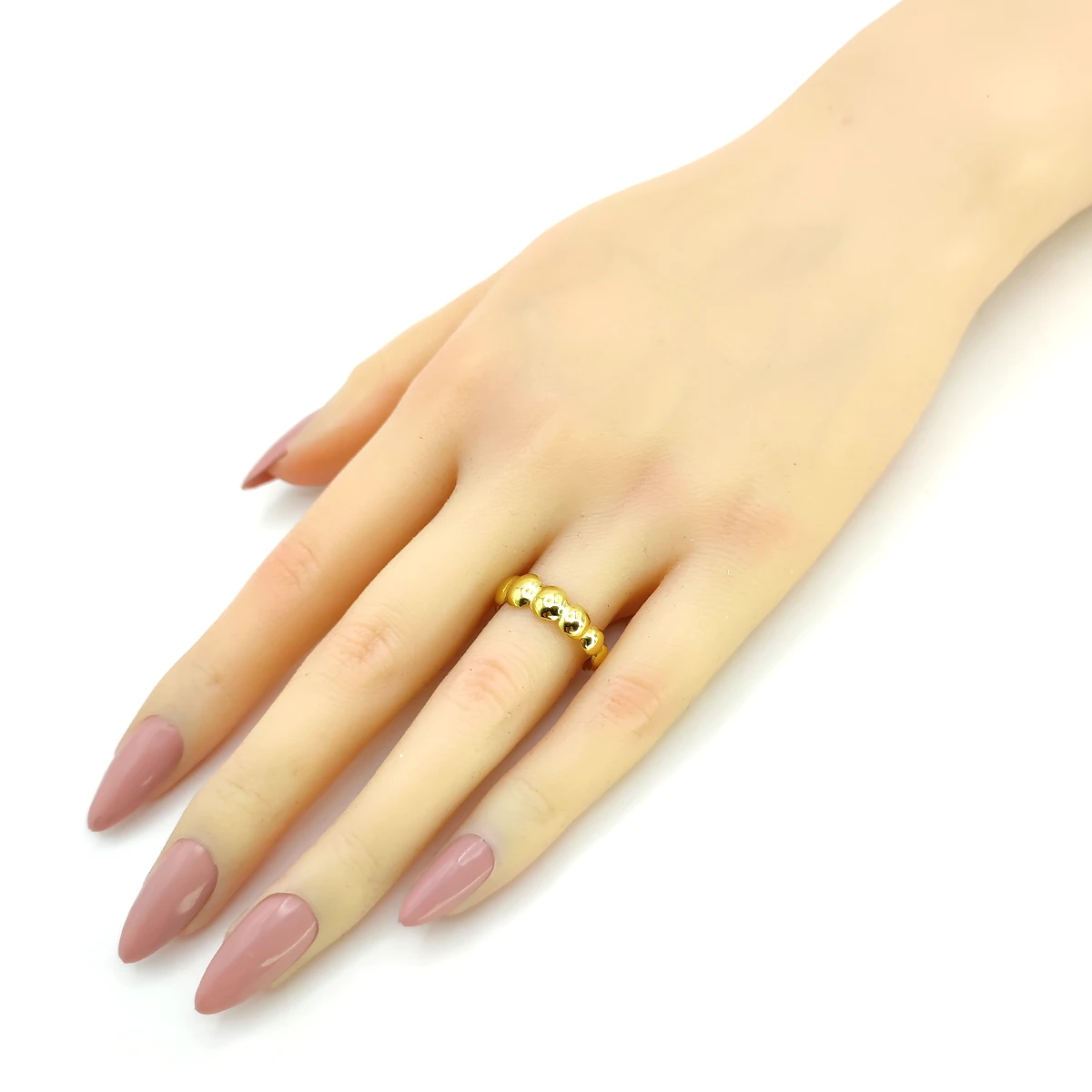 Anillo Acero Inox Círculos Unidos Liso Pulido Ajustable