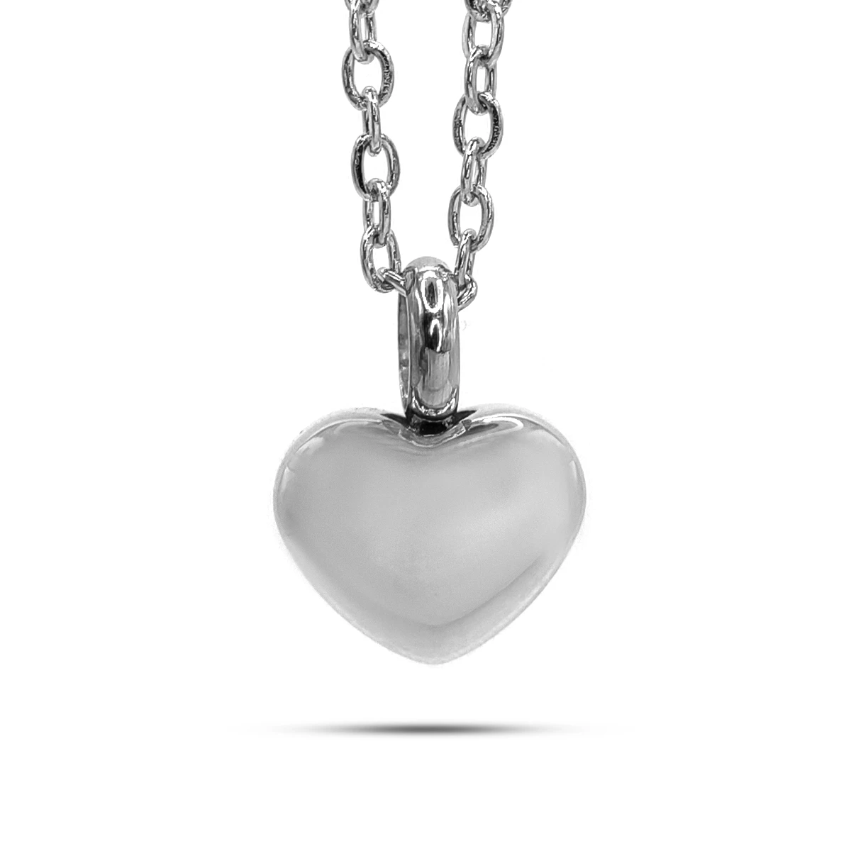 Collar Acero Inox Urna Corazon Pequeño Para Grabado