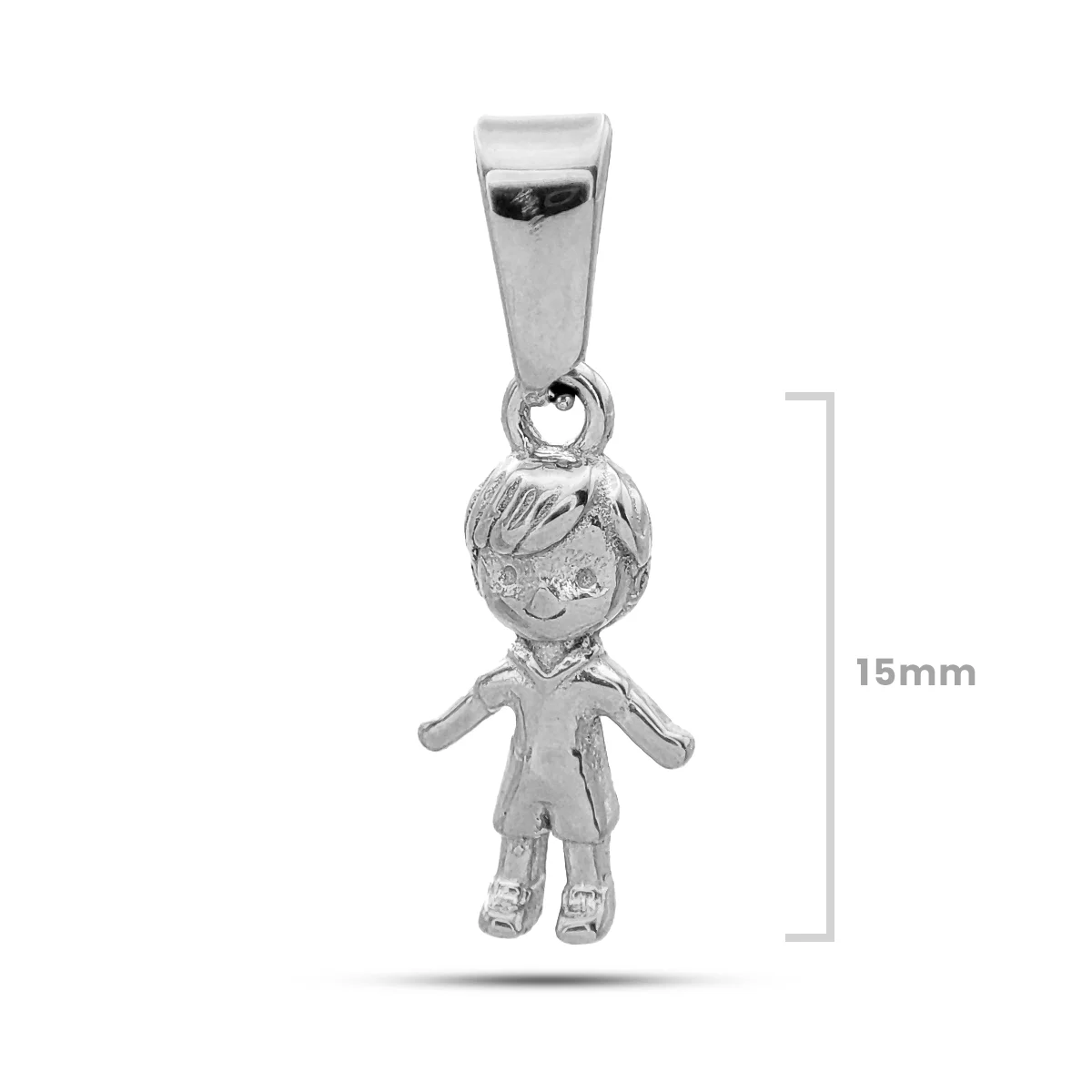 Dije Acero Inoxidable Niño Infante Hijo Familia 15 mm